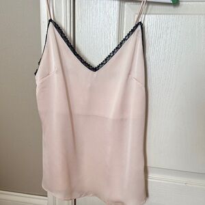Chic Blush Lace-Trimmed Tank Top